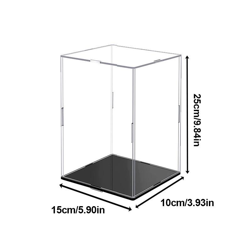 Акриловая витрина разных размеров для коллекционных предметов Сборная прозрачная акриловая коробка Защитная витрина для фигурок Организация игрушек 15*10*25cm