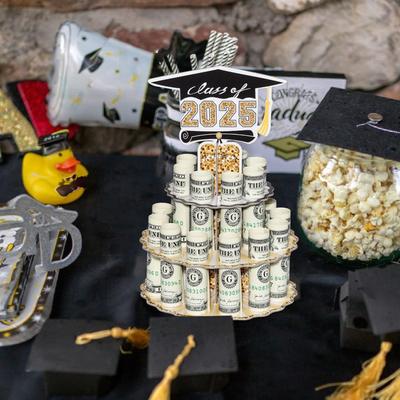 2025 Abschluss Geldkartenhalter Glückwunschkartenhalter Geldkuchen für Urlaubstisch Partydekorationen