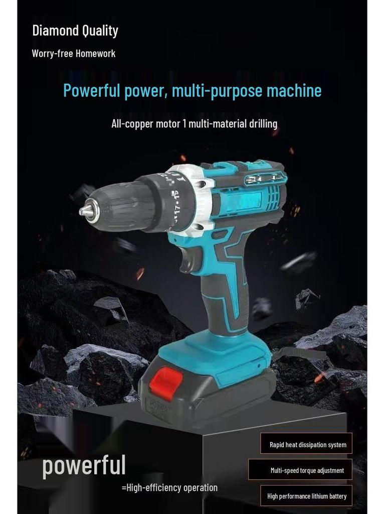 Brushless Cordless Hand & Impact Drill with Rotary Hammer Function