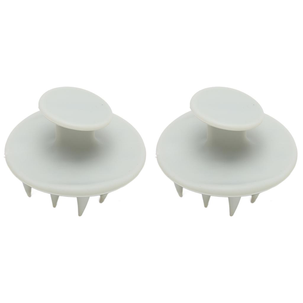 2pcs Silicone Hair Washing Scalp Massager Itch Relief Dandruff Removal Gray Shampoo Brush for Men Women