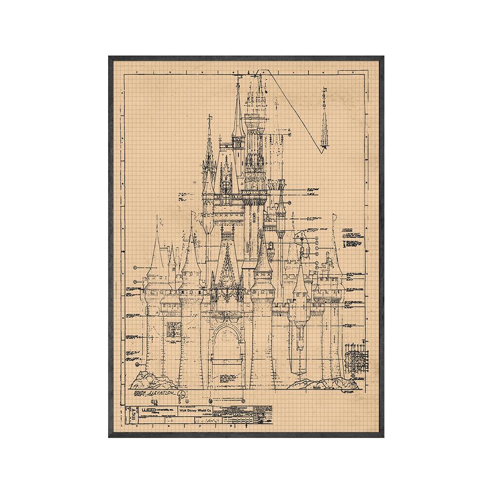 

Винтажный тематический парк аттракционы патентный принт офис студент учитель настенный план плакат холст картина печать Настенный декор для гостиной 21x30cm No Framed