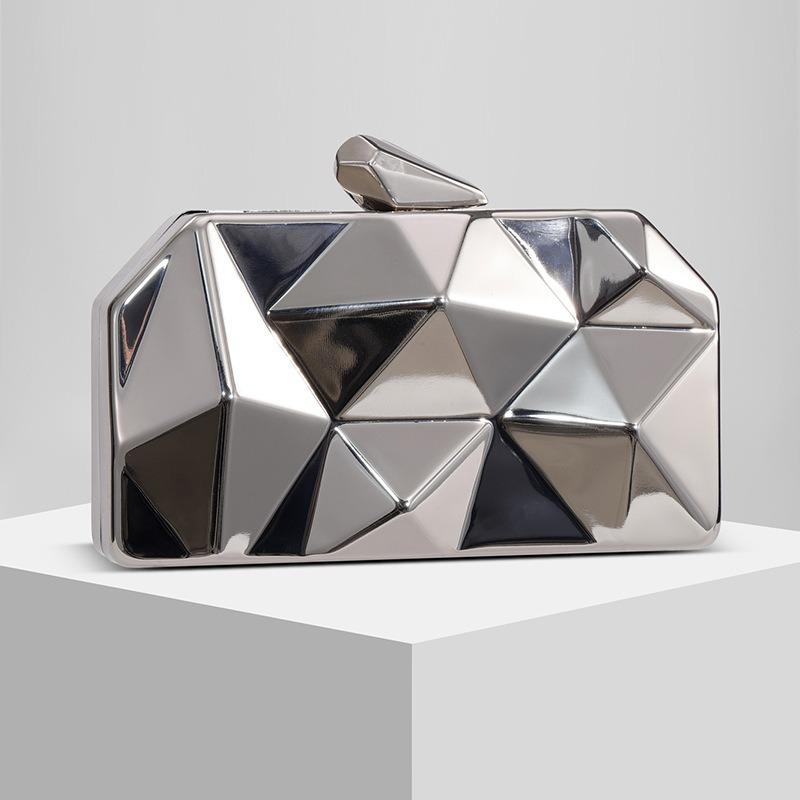 New metal glossy dinner bag clutch bag chain bag evening bag dress bag box