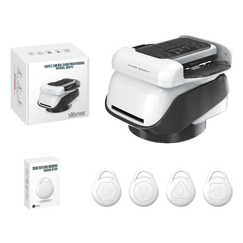 360° Rotating 2 In 1 Playing Cards Shuffling Dealing Tool Automatic Card Shuffler And Dispenser with 4PCS Buttons Poker Tool Kit