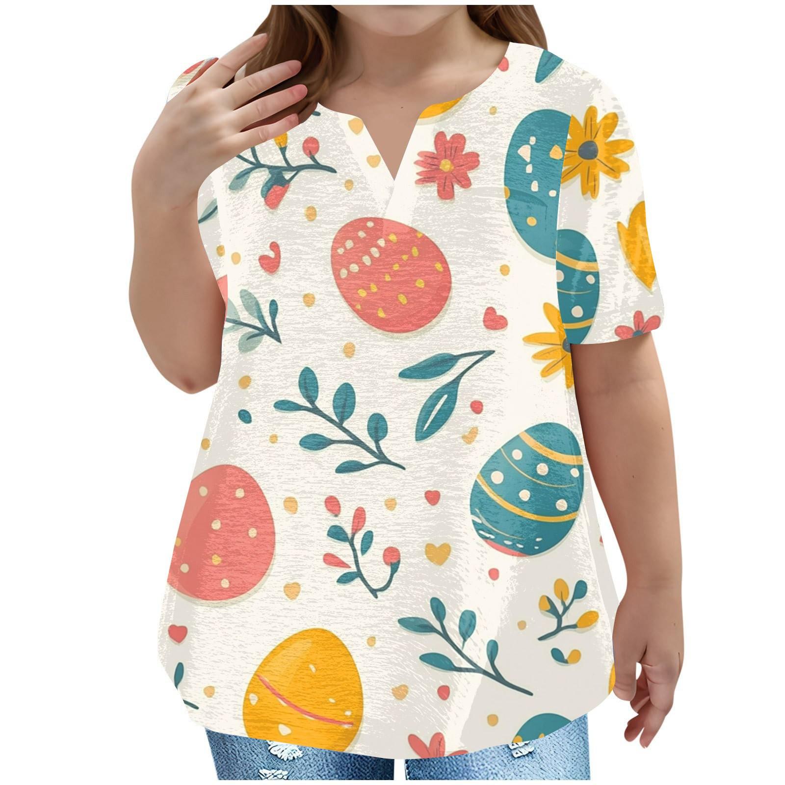 

Детская пасхальная футболка, повседневная мода, топ с V-образным вырезом, короткими рукавами и карманами 150 розовый