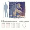1pc Elegant White Horse in Snow Shower Curtain - 70.8x70.8 Inch, Washable Polyester Fabric with 12 Hooks, Winter-Themed Bathroom