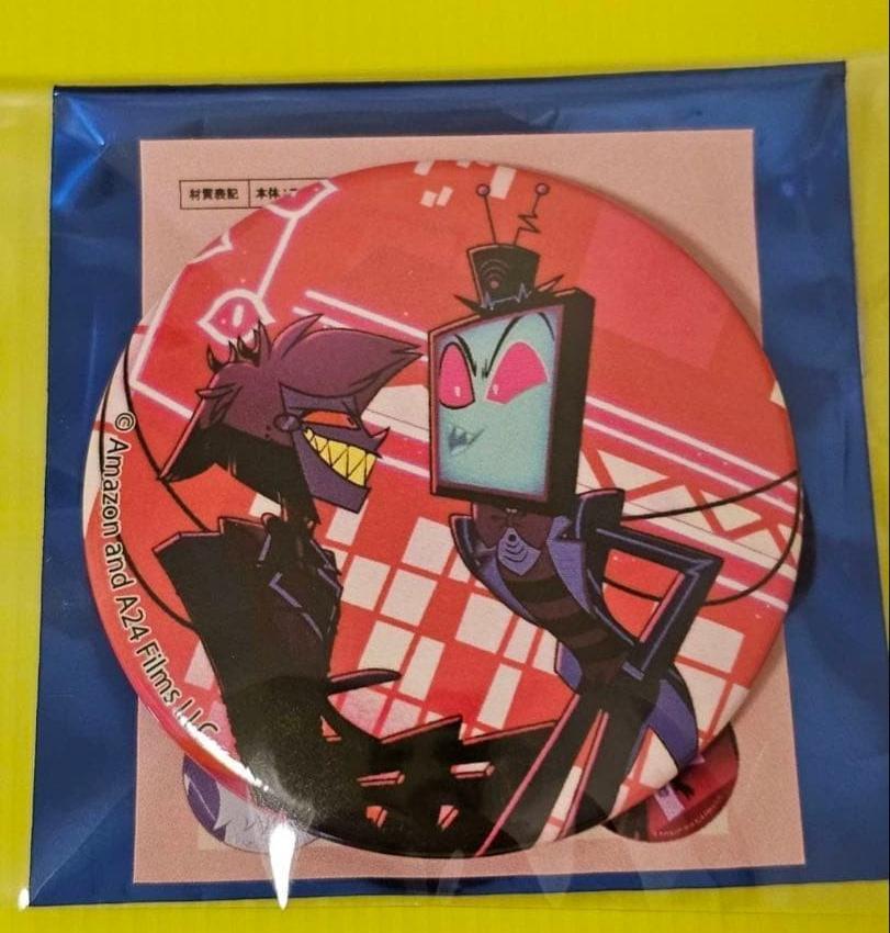 Hazbin Hotel Tin Badge Vox Alastor Pop Up 2026 from Japan