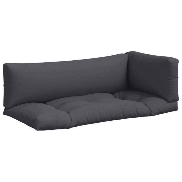 VidaXL Pallet Cushions Set of 3 Anthracite Fabric 360944