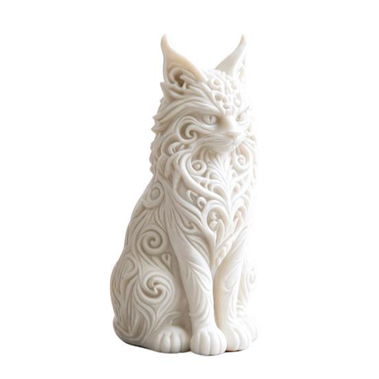 Vitrine Kattenbeeldje 3D Geprint Maine Ornamenten voor Tafeldecoratie