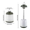 LED Tent Lantern Adjustable Height USBCharged Hanging Hook Telescopic Camping Lamp for