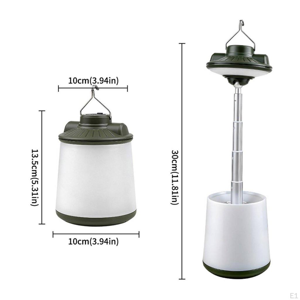LED Tent Lantern Adjustable Height USBCharged Hanging Hook Telescopic Camping Lamp for