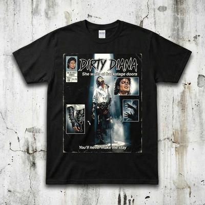 Michael JacksoN Dirty Diana TShirt Bad Era Rock Tee 100 Cotton King Of Pop Michael JacksoN