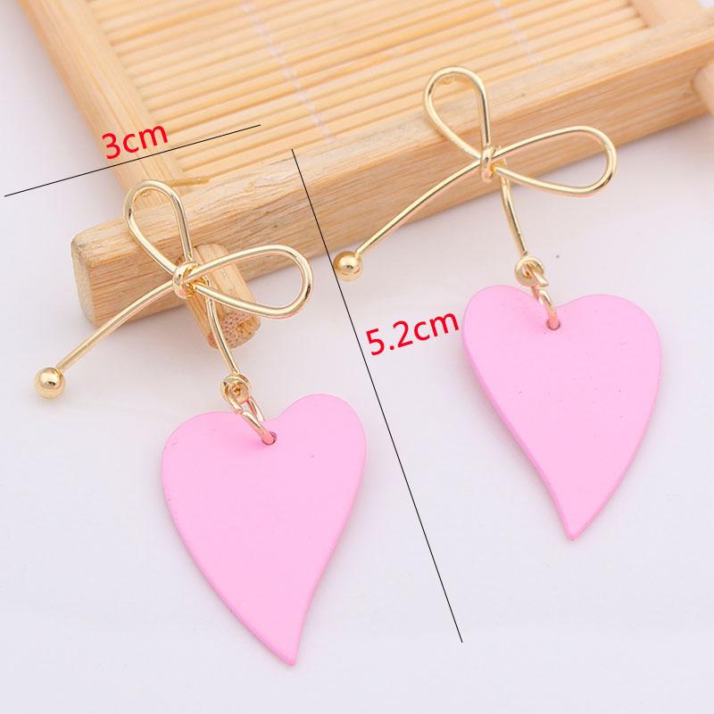 

Розовые висячие серьги для женщин, корейская мода, цветок, длинные висячие серьги, подвески в виде бабочки и сердца, серьги-капли с закруткой