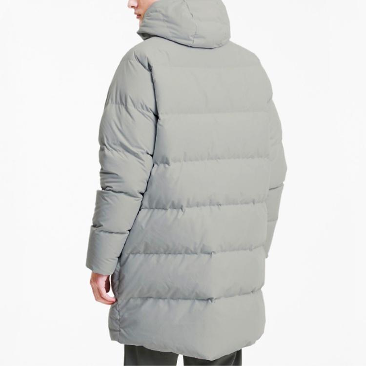 PUMA Classics Long Down Jacket 'Grey Green' Men's 599309-49