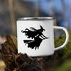 witch pumpkin printing mug retro Halloween enamel handle cups Coffee Tea milk Mugs party Kitchen decorate fun gift for children