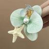 Vintage Pearl Hair Clip Sweet Design Resin Starfish Hair Clip Orchid Flower Hairpin  Seaside Wear