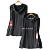 Export Spring/Summer Thin Women's Outdoor Sports Running Brushed Cinched Waist Pullover Yoga Slimming Hooded Long Sleeves T-shirt 571