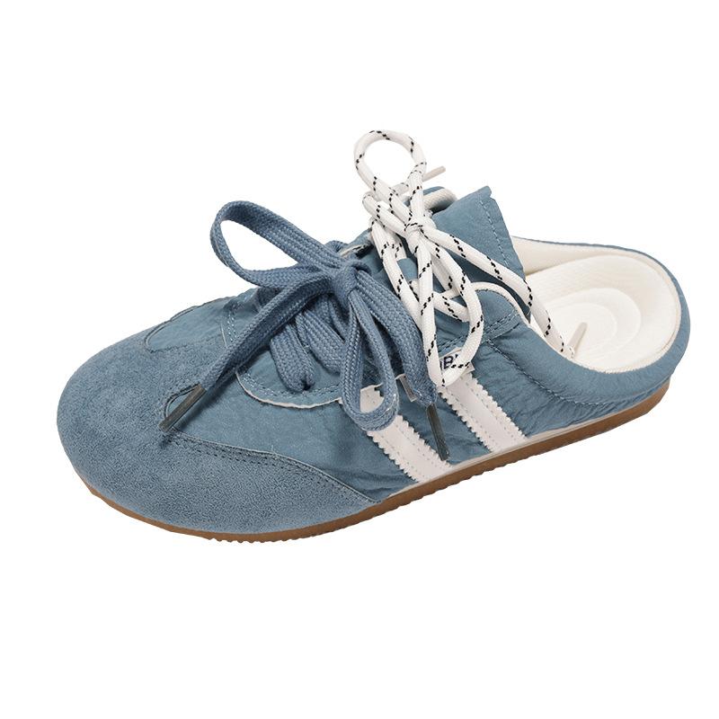 Retro Yellow Inner Height Increase German Training Bag Head Half Slippers Women's Summer Wear 2025 New Non-slip Soft Bottom Cool Slippers