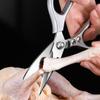 8.5-inch Stainless Steel Kitchen Scissors Multi-Functional, Professional Aluminum Alloy Handle, Stamped Construction, Ambidextrous, Contact Safe