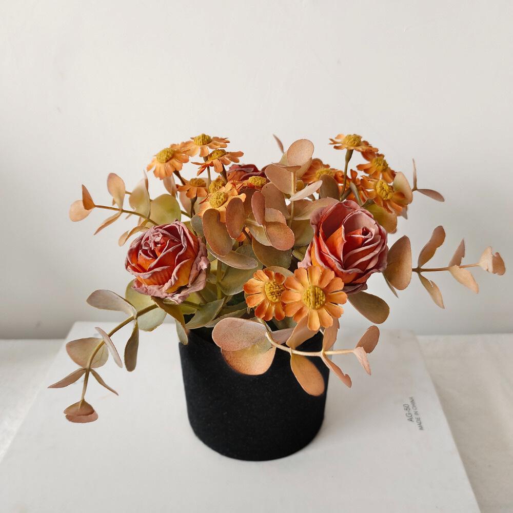 Bubble Rose Chamomile Bonsai Artificial Tabletop Flower Decoration
