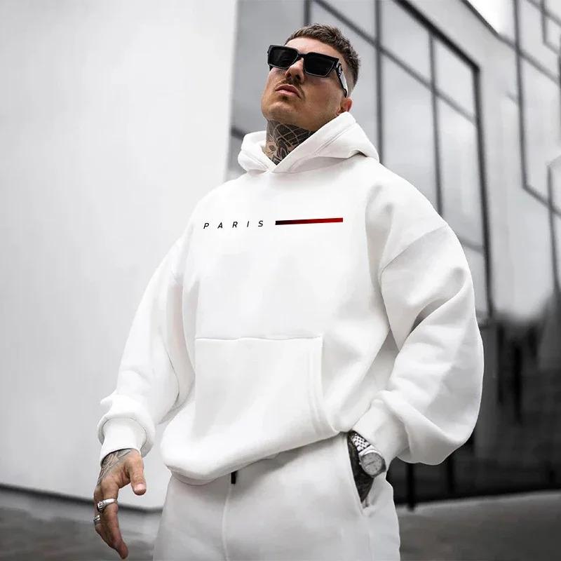 2025 Paris Fashion Men's Hoodie for All Seasons Universal Daily Casual Sports Hoodie of High Quality and Loose
