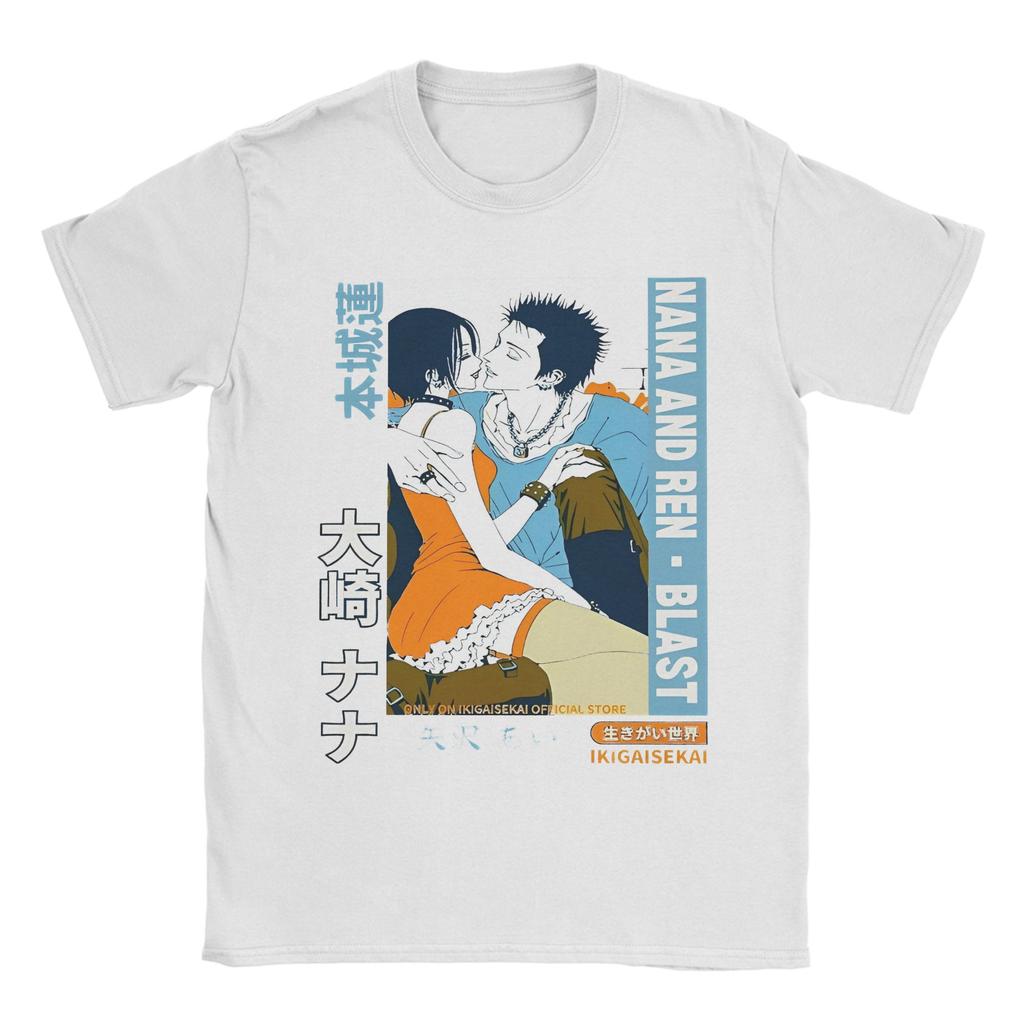 Black Stones Nana Mangaanime T Shirt Men Cotton Tops Casual Osaki Anime Kawaii Cartoon Round Neck Short Sleeve