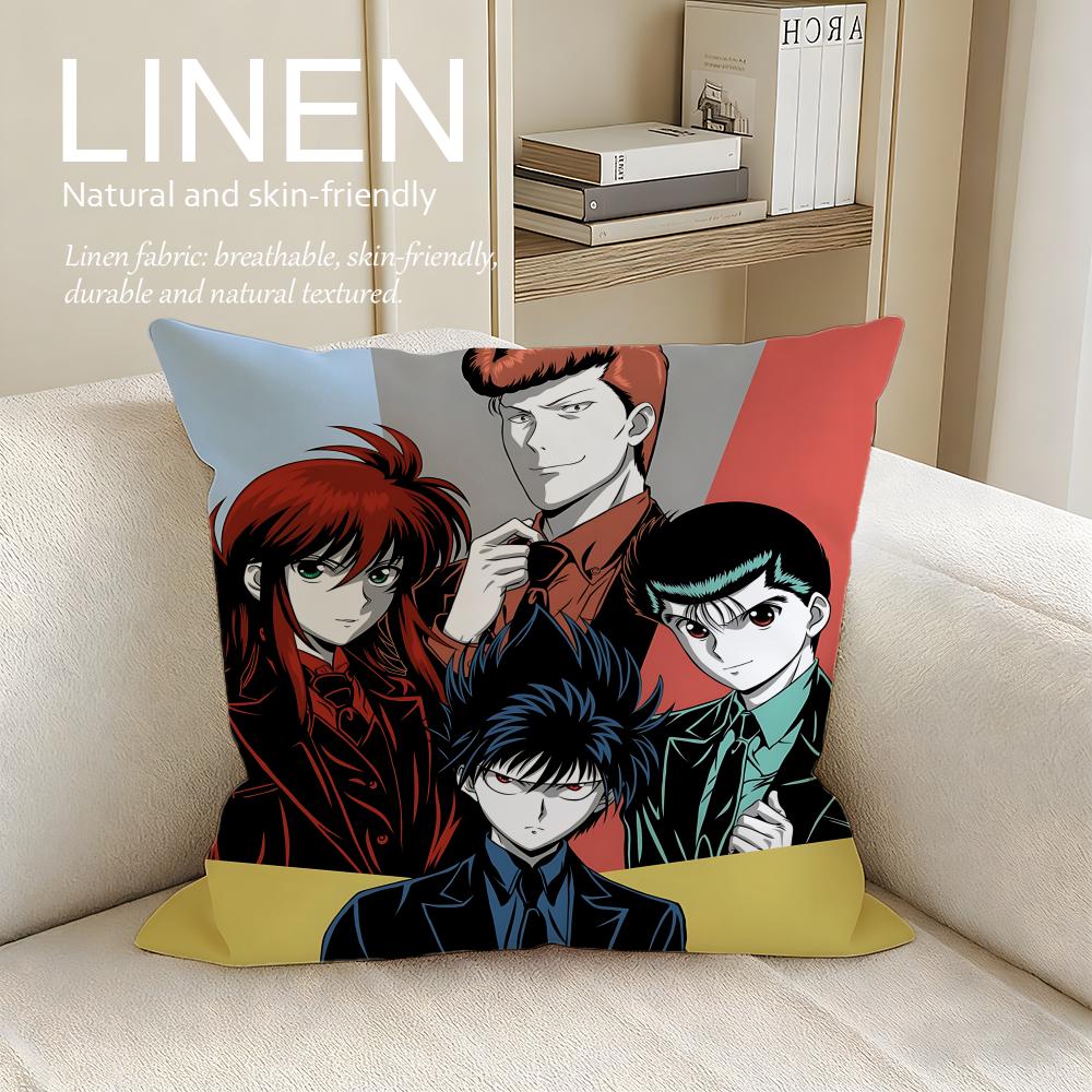 

Anime Yu Yu Hakusho Cushion Cover Pillowcase Set Pcs x x Breathable Washable Sofa Cushion Cover 30X30cm