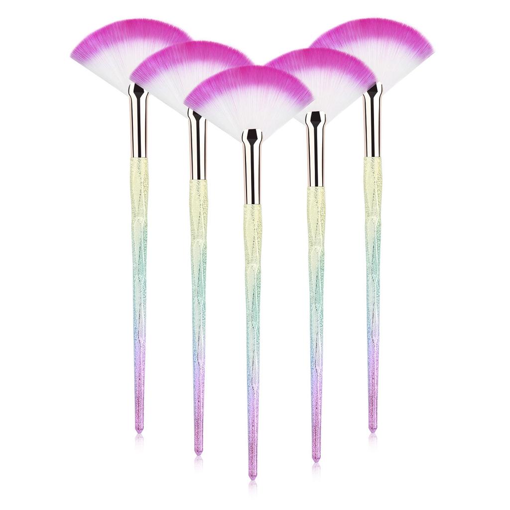 1pcs-9pcs Powder Brushes Fan-shaped Makeup Brushes Highlighting Ultra-soft Skin-friendly Portable Beauty Tools