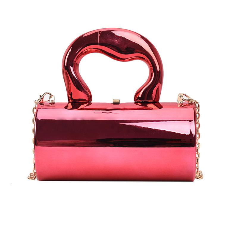Candy Color Yak Cylinder Bag 2025 New Mori Soft Girl Ins Internet Celebrity Personality Glossy Shoulder Messenger Bag
