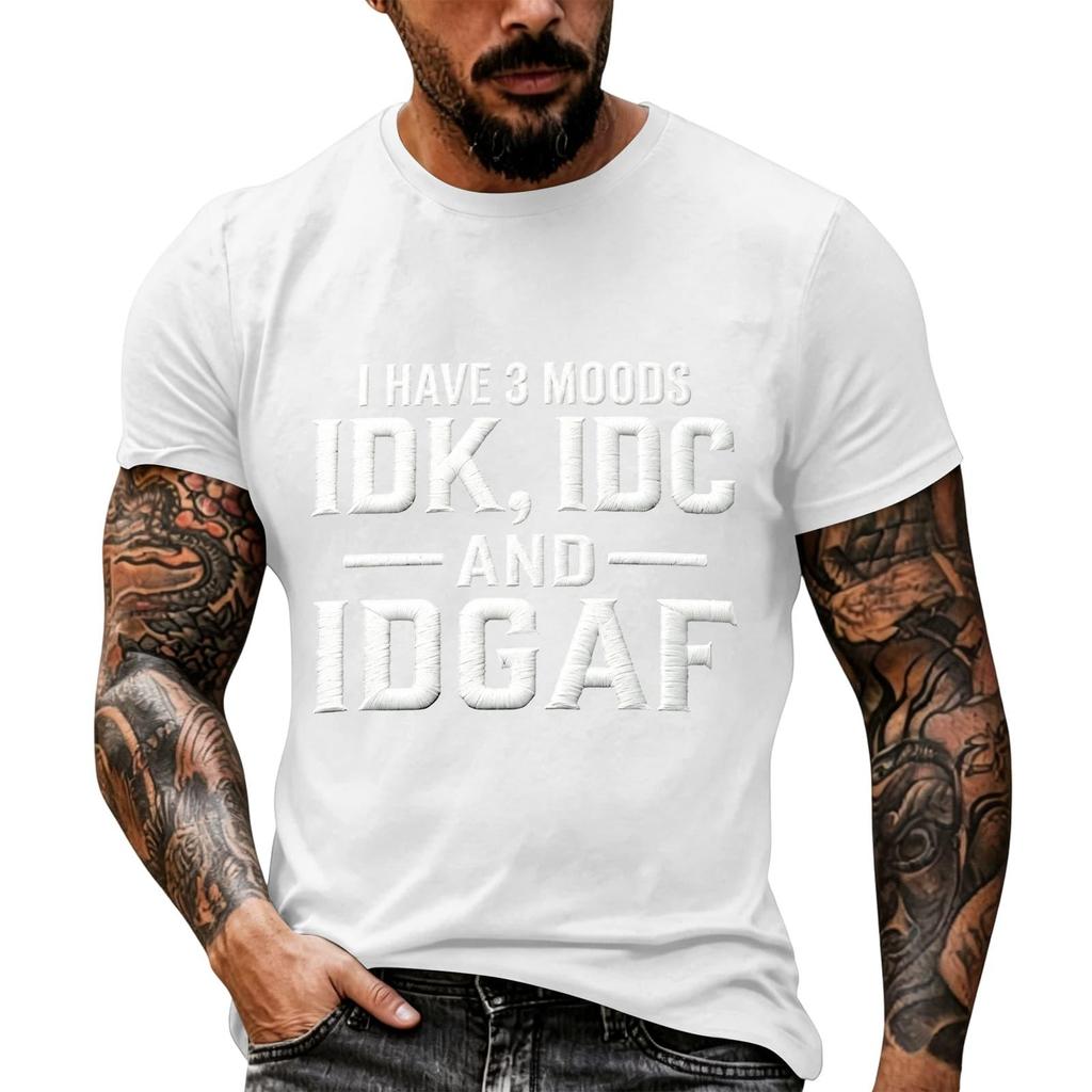 Unisex Funny Casual Neck Short Sleeve T-Shirt