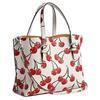 Coach 25 Molly Cherry Print Leather Tote Bag Women Tote Bags CY695-SVCAH