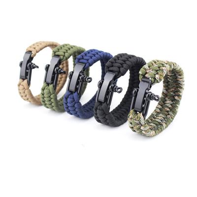CANXING Přežití Lano Paracord Náramek Outdoor Camping Turistika Ocelová spona