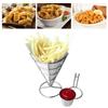 Iron Fries Display Stand Sliver Fries Baskets Durable French Fry Cone Holder  Buffet Party