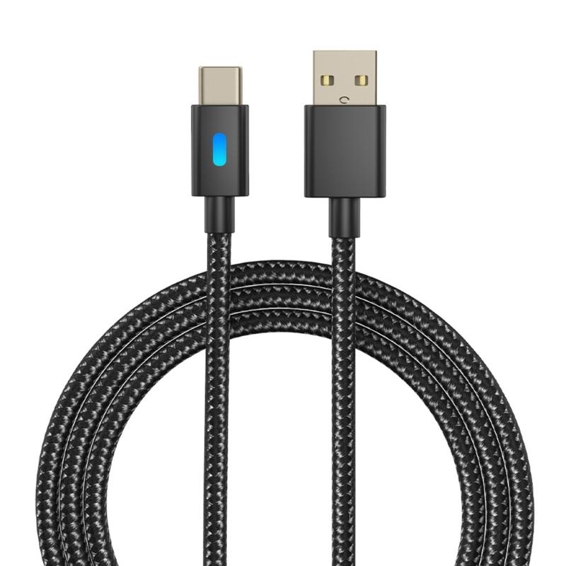 

Зарядный кабель для контроллера, сменный шнур USB-C, нейлоновая оплетка, длинный, быстрая зарядка, Type-C, кабель-зарядное устройство 1