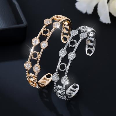 Fashionable Honeycomb Versatile Open Bracelet