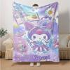 1pc Kuromi's Enchanted Journey Blanket, Soft Throw for Home Decor, Living Room, Travel, Camping, Car Blankets, Beach, Office Naps, Gift Idea, Suitable