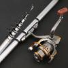 Portable Telescopic Fishing Rod with Durable Smooth Ceramic Guide Design for Angler's Holiday Good Gift