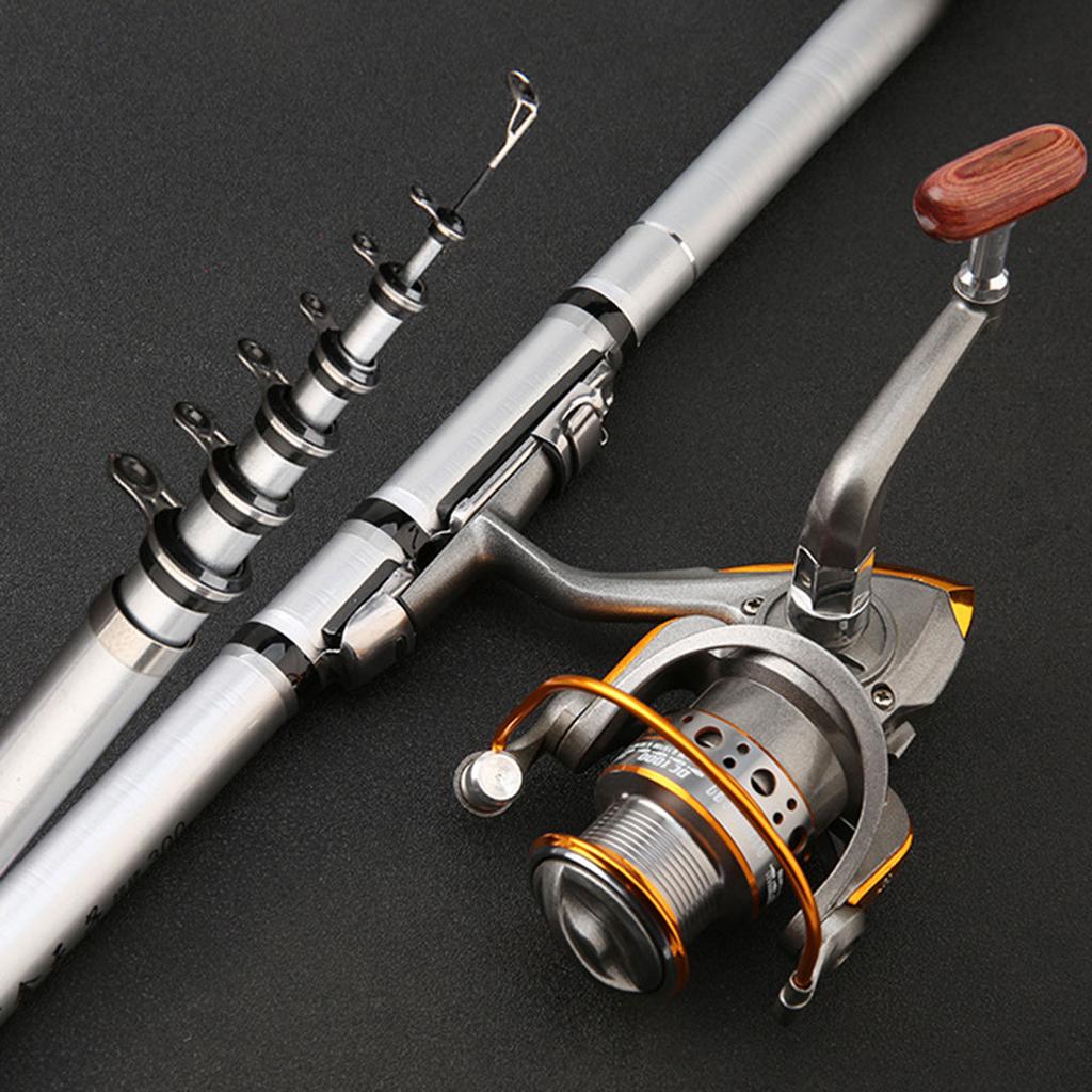 Portable Telescopic Fishing Rod with Durable Smooth Ceramic Guide Design for Angler's Holiday Good Gift