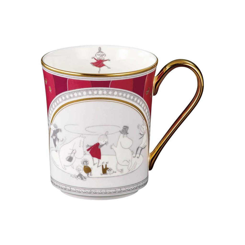 Noritake Mug 395cc Moomin Moominvalley Summer Festival 1 piece Red Bone China TG93656/N-092L