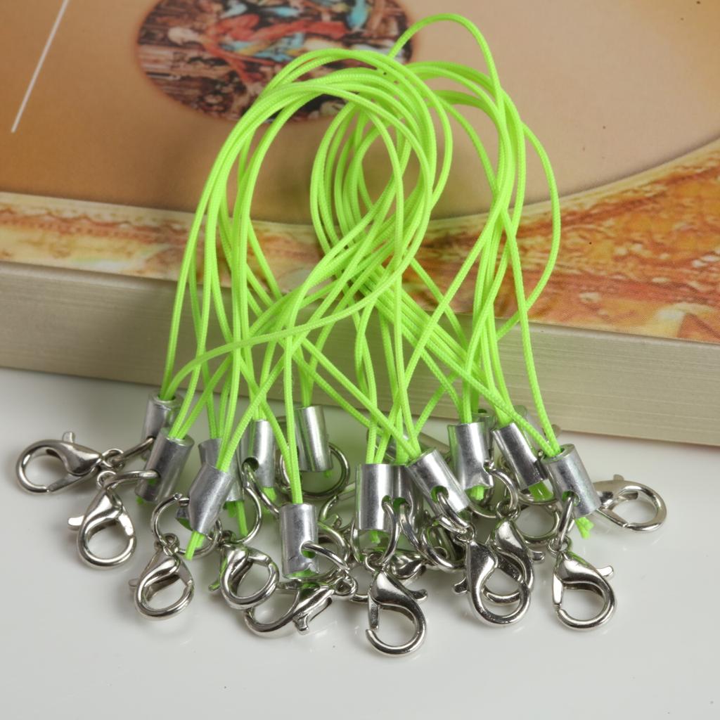 20/40pcs Colorful Lobster Clasp Rotating Lanyard Keychain Phone Charms for DIY Handmade Jewelry Pendant Accessories