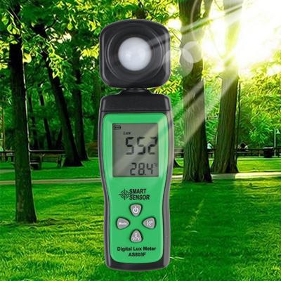 Photometer LCD Display Luxmeter Light Meter Universal Illuminometer Digital Lux Meter 0-200000 Lux Test AS803F Smart Sensor