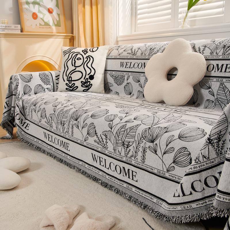 High-Grade Sofa Cover Towel Full Covered Ins Style Four Seasons Universal Anti-Scratching Sofa Cover Sofa Cover
