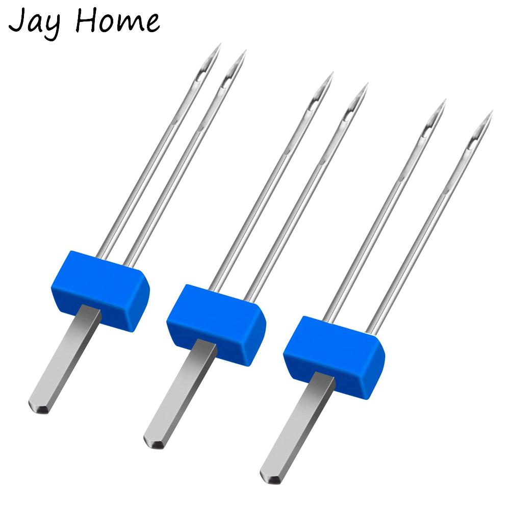 9/3PCS Sewing Machine Needles Double Twin Needles 2.0/90 3.0/90 4.0/90 Sewing Needles for Most Household Sewing Machine