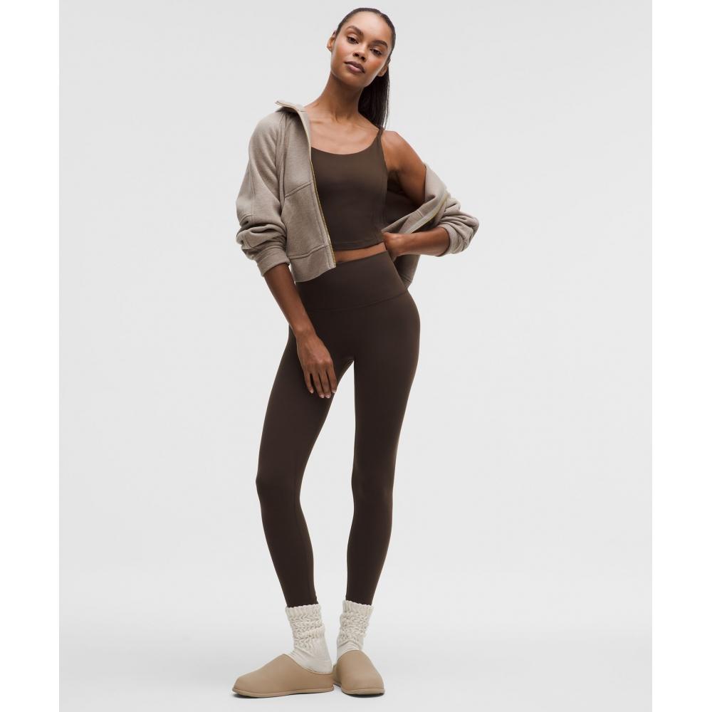 Lululemon Align  Twist Strap Cropped Tank Top  Light Support  B C Cup Walnut CrunCh