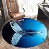 Whale Tail,Ocean Life Chair mat Round Rug Office carpet, Machine Washable, Non slip, Suitable for Living Rooms, Bedrooms