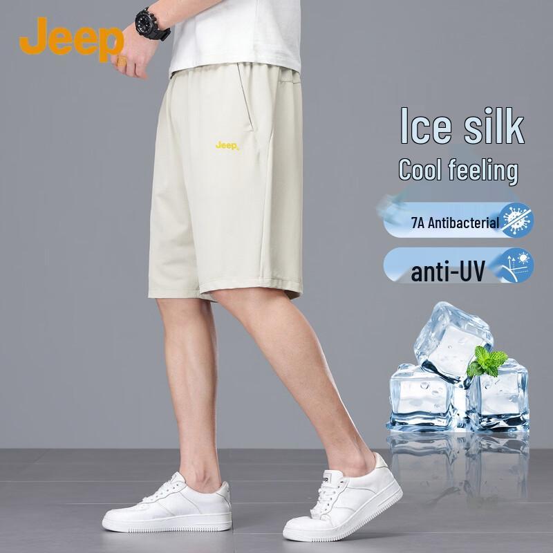 JEEP Men s Summer Loose Fit Stretch Breathable Outdoor Casual Shorts L