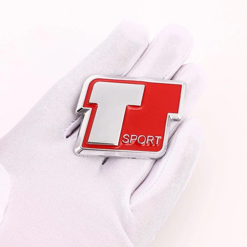 Car Sticker T Sport Stickers Emblem Badge Rear Trunk Decals for Toyota RAV4 Corolla Prado Tundra Highlander Hiace Venza Camry GO8