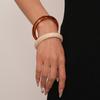 Bohemian Resin Bangles Geometric Retro Hand Ring Temperament Chunky Bracelets  Women