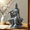 Water Moon Free Guanyin Sculptures and Figurines, Sandstone Home Living Room Office Wealth Luck Feng Shui Decor Statue