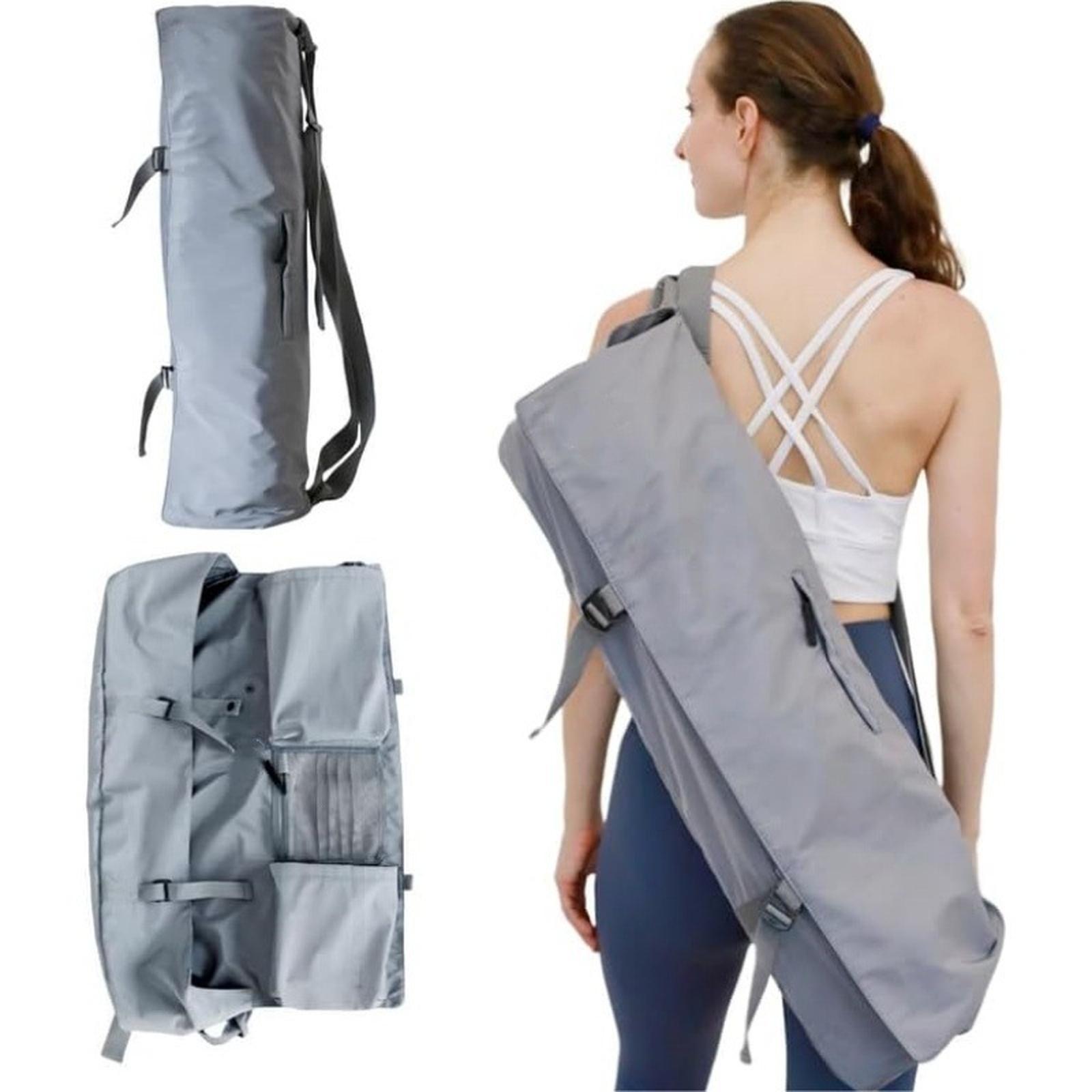 

Yoga Mat Bag with Adjustable Shoulder Strap Carrier Fits Rolled Mat Up To 26 Fitness Sports Multifunction Pocket Yoga Carrier One Size