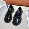 Woman Pumps with Medium Heels Round Toe Platform Leather Casual Loafers Shoes for Women Wholesale Y2k on Offer Korean Style 39
